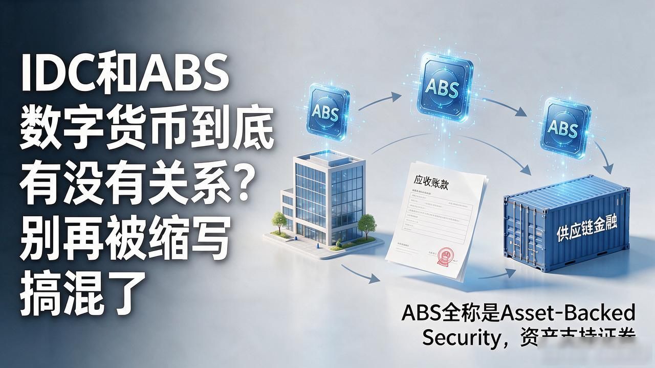 IDC和ABS数字货币到底有没有关系？别再被缩写搞混了
