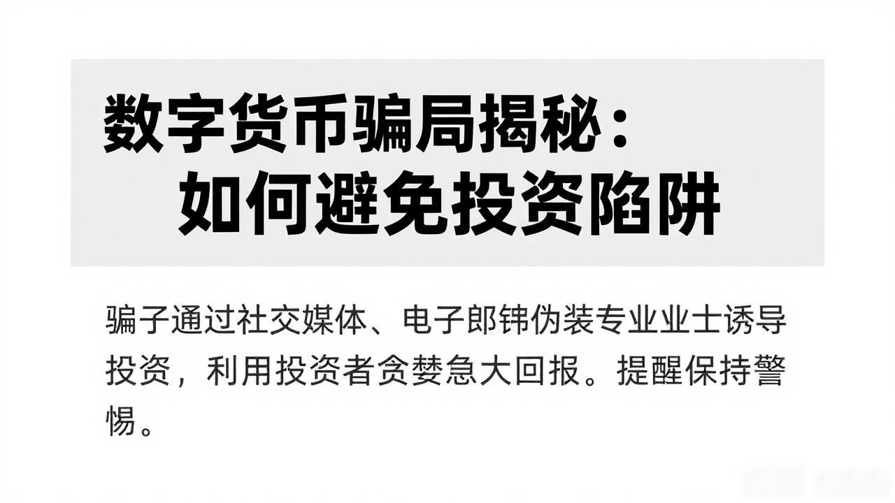 数字货币骗局揭秘：如何避免投资陷阱