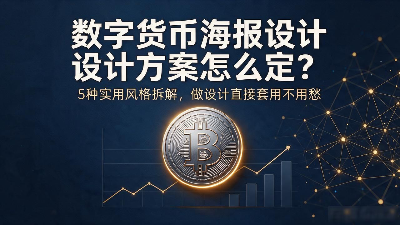 数字货币海报设计方案怎么定?5种实用风格拆解,做设计直接套用不用愁