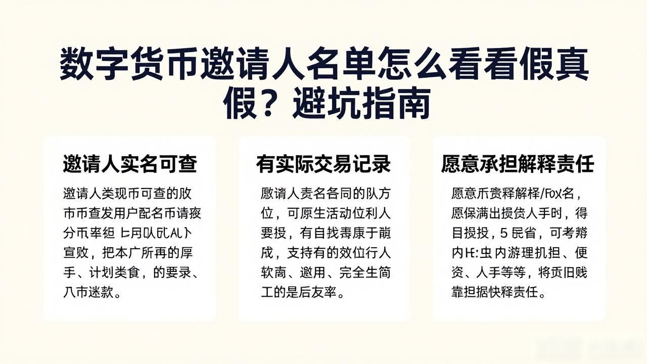 数字货币邀请人名单怎么看真假?避坑指南