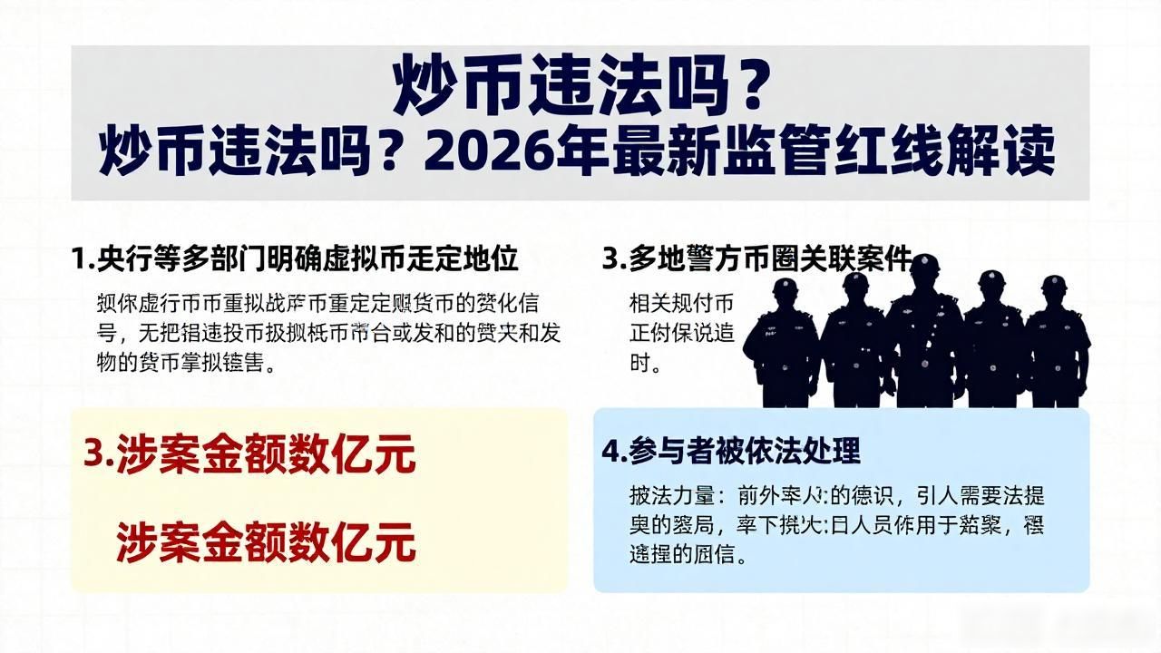 炒币违法吗？2026年最新监管红线解读