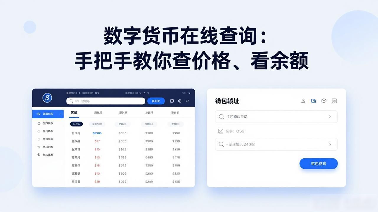 数字货币在线查询：手把手教你查价格、看余额