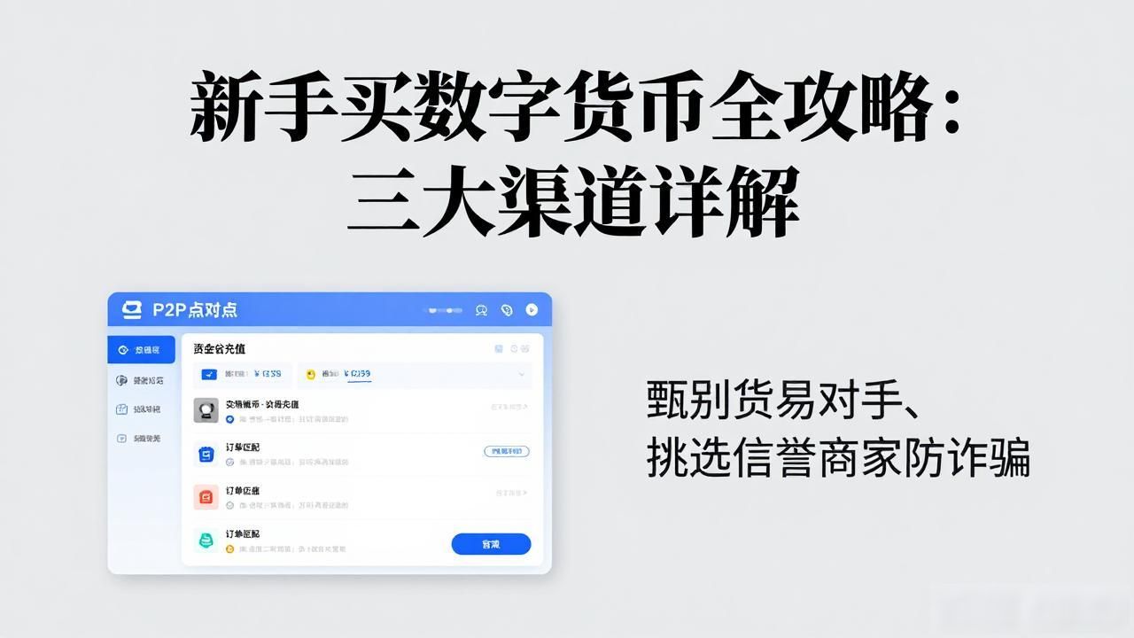 新手买数字货币全攻略：三大渠道详解