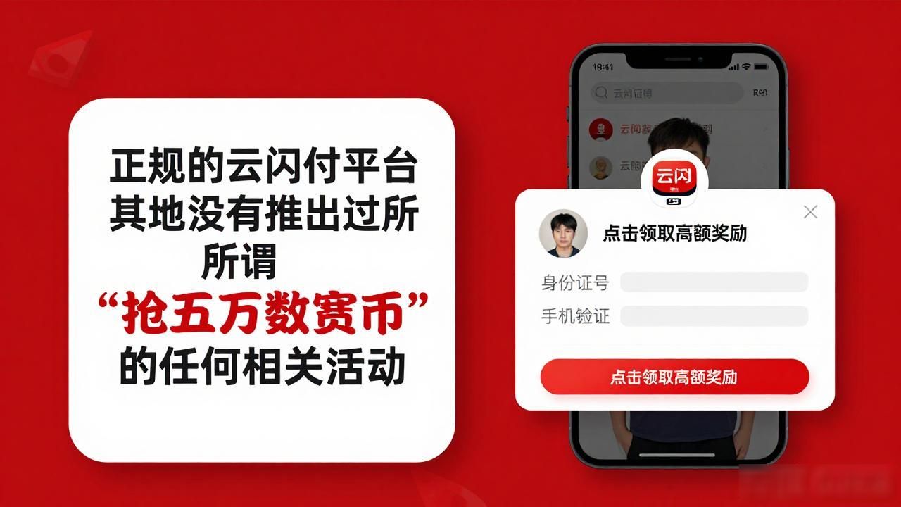 云闪付抢五万数字货币？小心这是诈骗陷阱