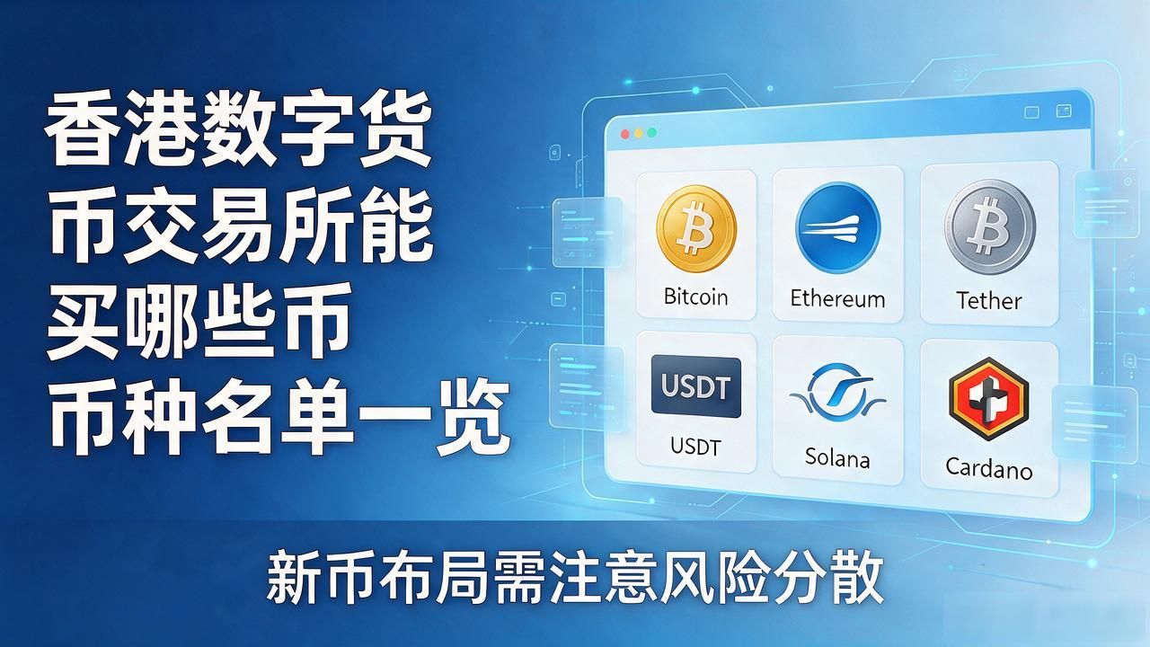 香港数字货币交易所能买哪些币 币种名单一览