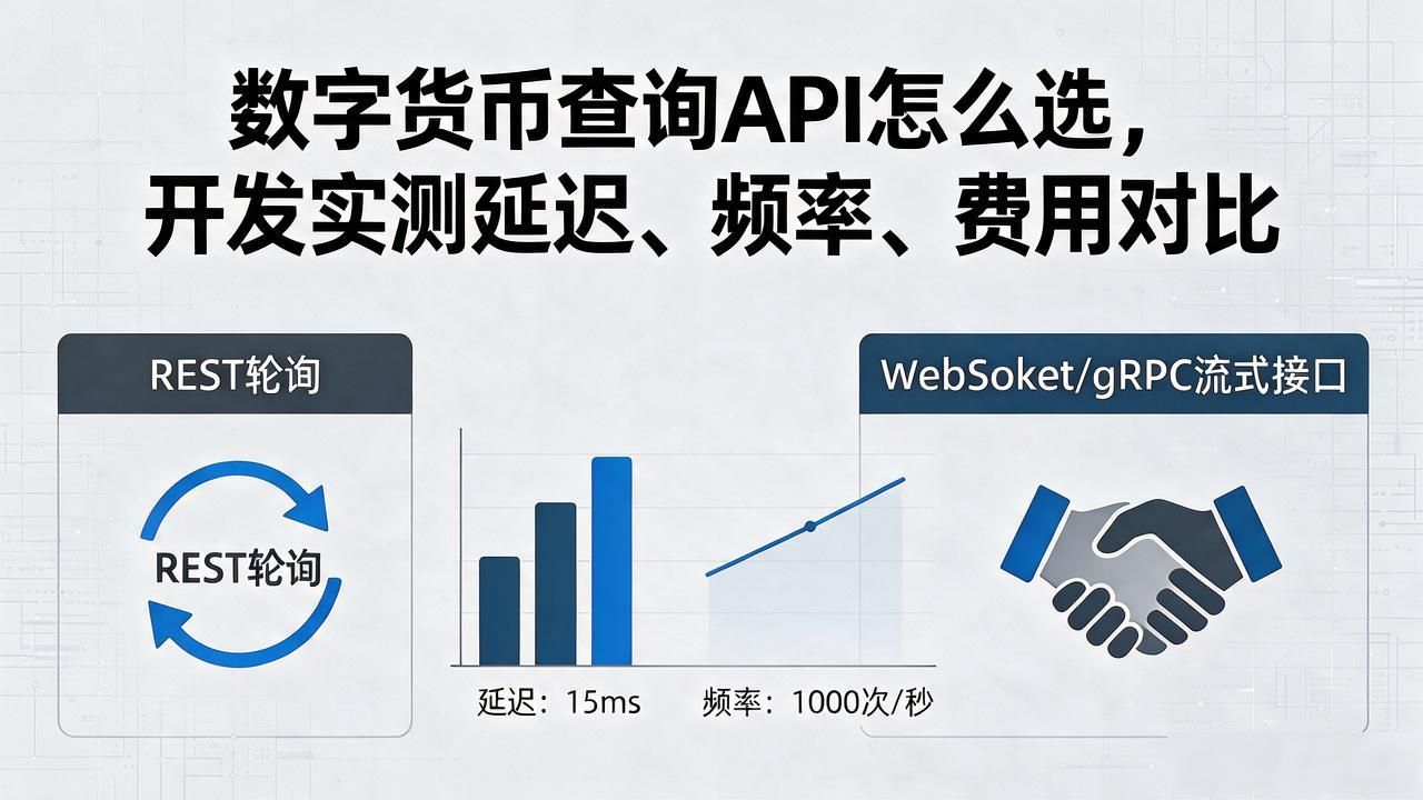 数字货币查询API怎么选，开发实测延迟、频率、费用对比