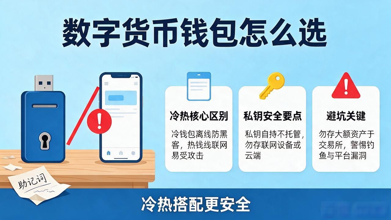 数字货币钱包怎么选？一文讲透冷热钱包的区别与避坑指南