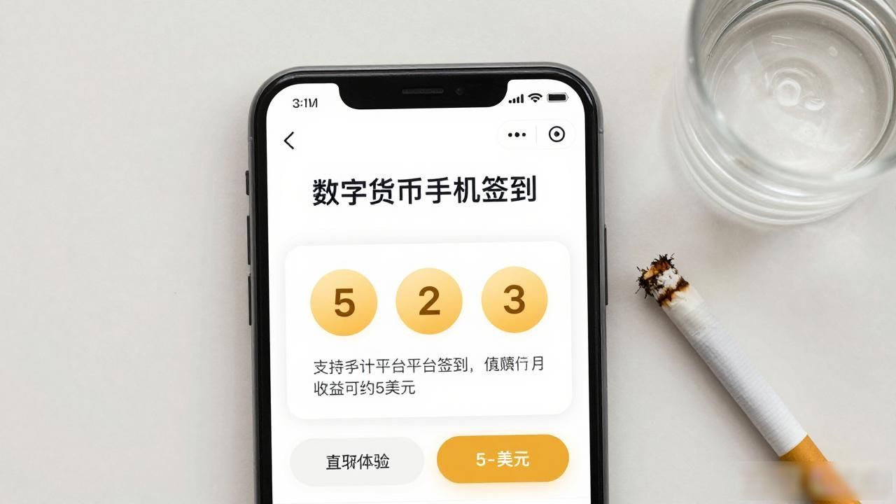 数字货币手机签到，每天白捡几百块？我实测一个月的真实感受