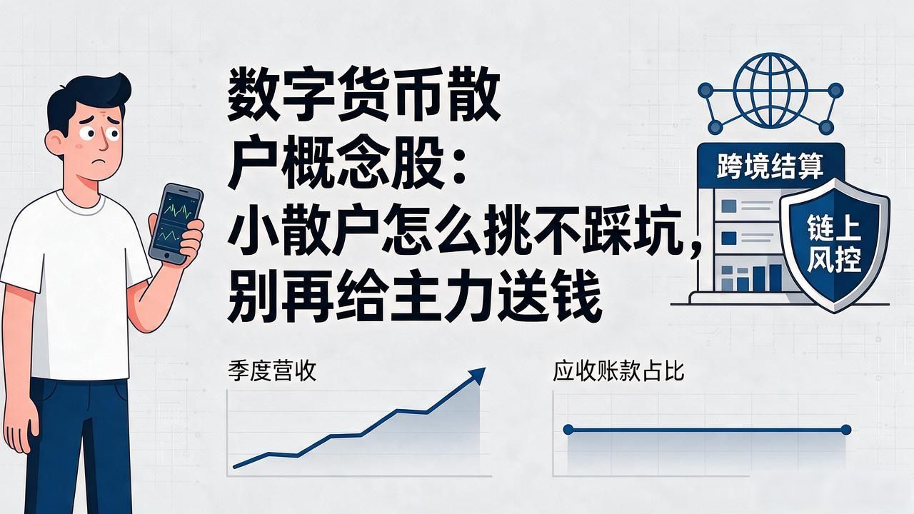 数字货币散户概念股：小散户怎么挑不踩坑，别再给主力送钱