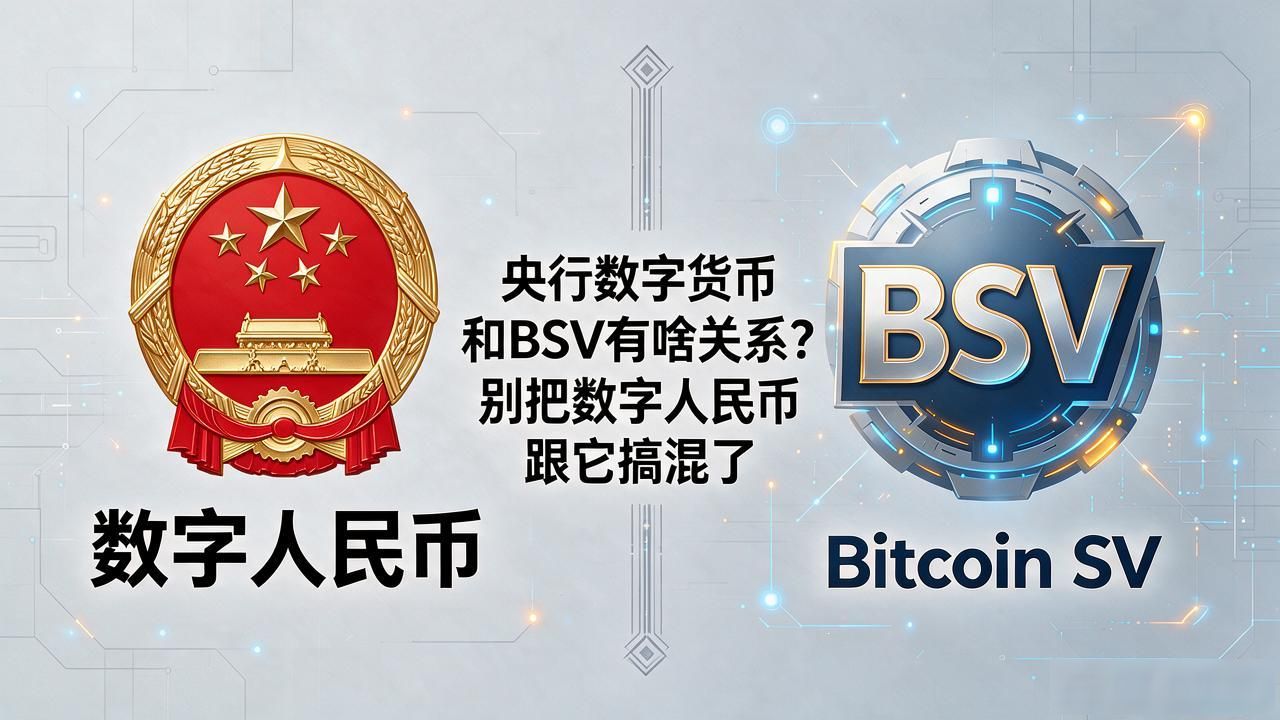央行数字货币和BSV有啥关系？别把数字人民币跟它搞混了