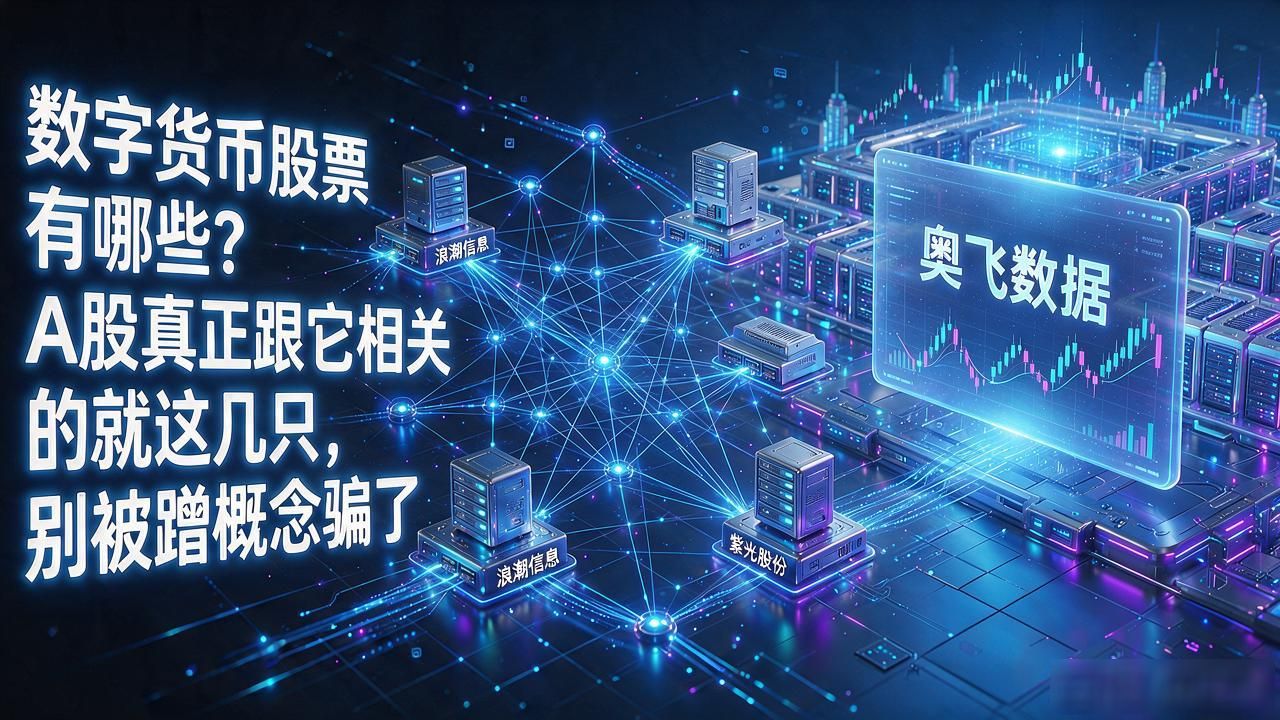 数字货币股票有哪些?A股真正跟它相关的就这几只,别被蹭概念骗了