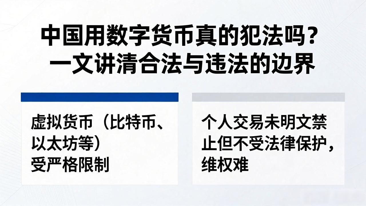 中国用数字货币真的犯法吗？一文讲清合法与违法的边界