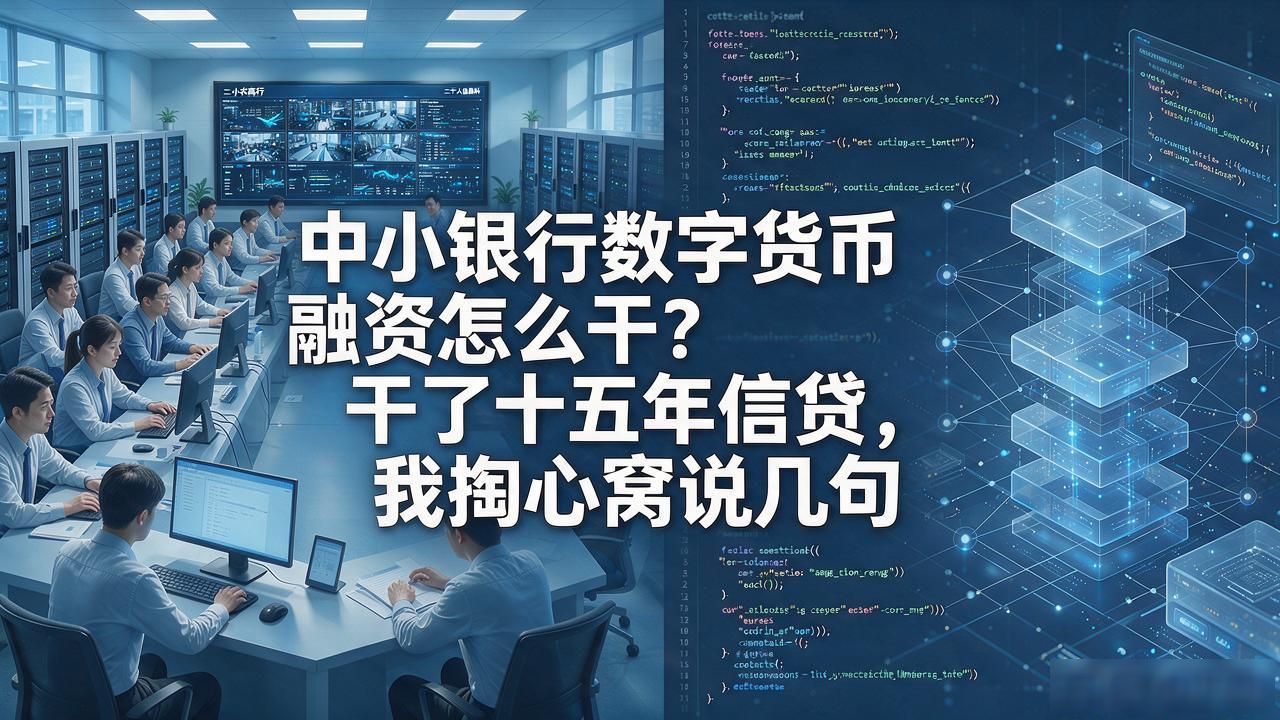 中小银行数字货币融资怎么干？干了十五年信贷，我掏心窝说几句