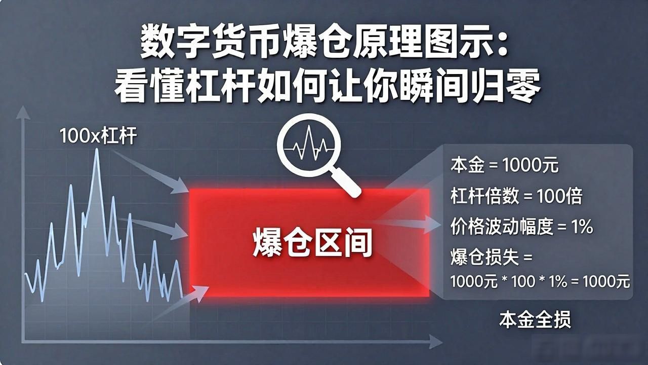 数字货币爆仓原理图示：看懂杠杆如何让你瞬间归零