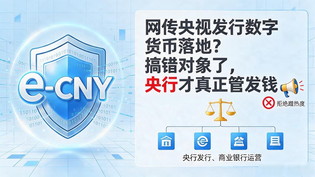 网传央视发行数字货币落地？搞错对象了，央行才真正管发钱