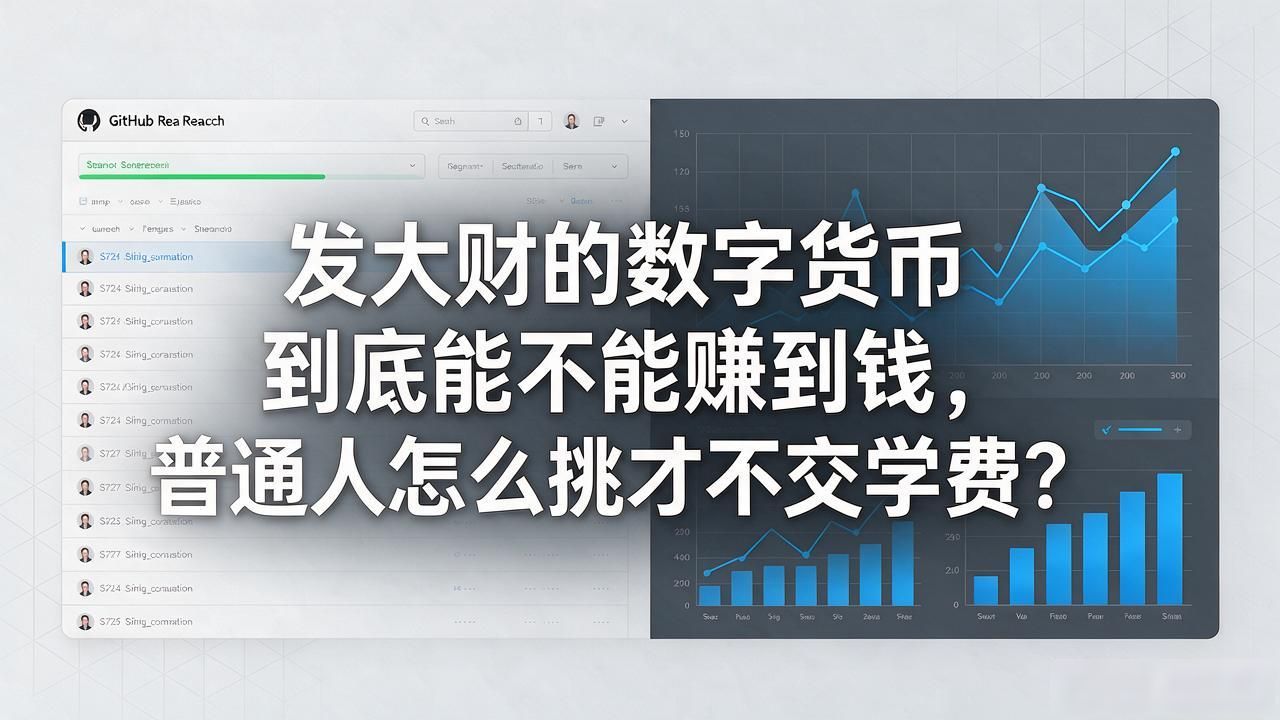 发大财的数字货币到底能不能赚到钱，普通人怎么挑才不交学费