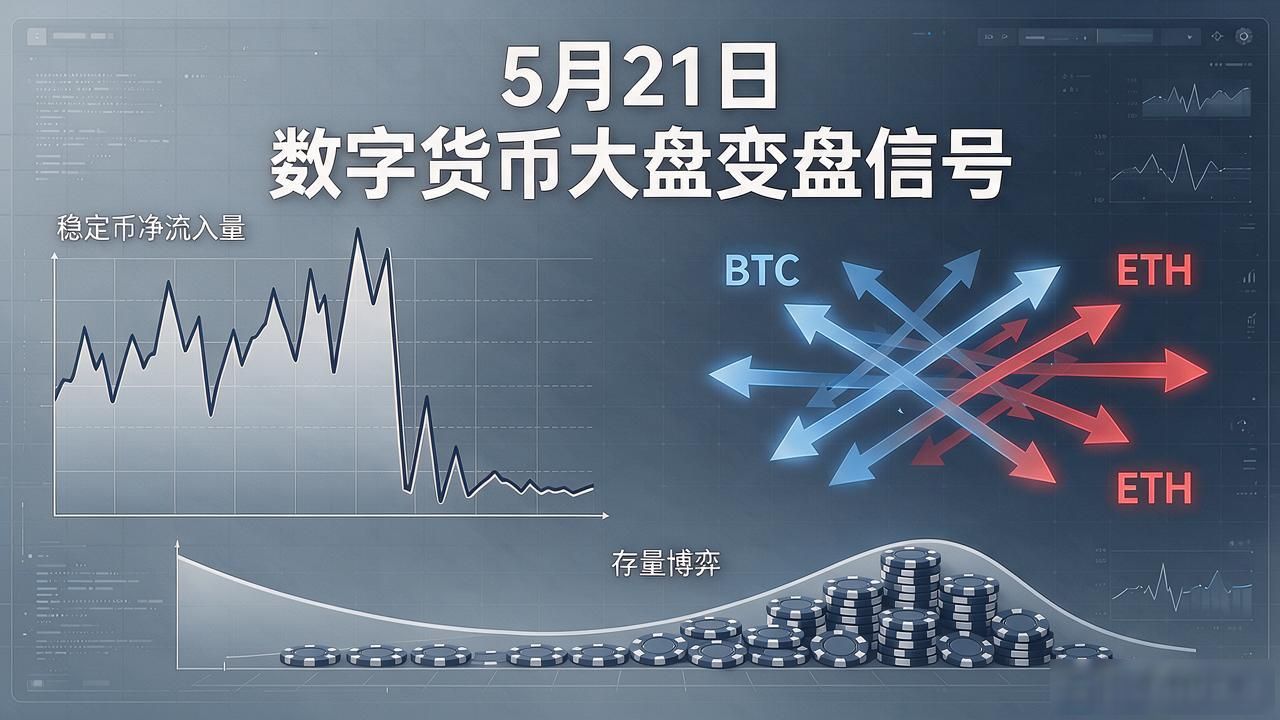 5月21日数字货币大盘变盘信号，持仓者需盯紧这三个细节