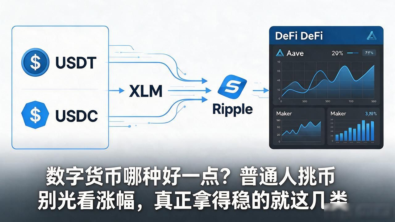 数字货币哪种好一点？普通人挑币别光看涨幅，真正拿得稳的就这几类
