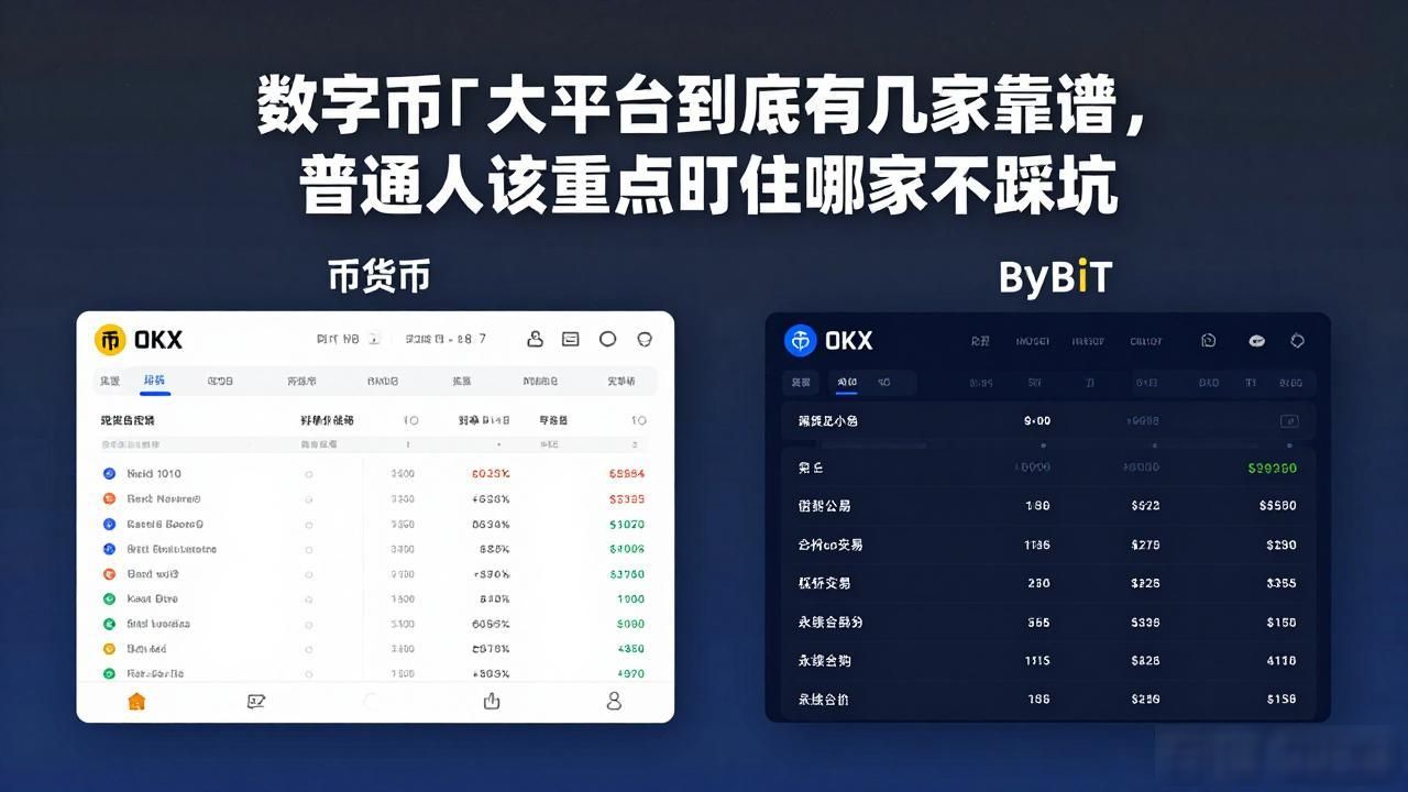 数字币几大货币网到底有几家靠谱，普通人该重点盯住哪几家不踩坑
