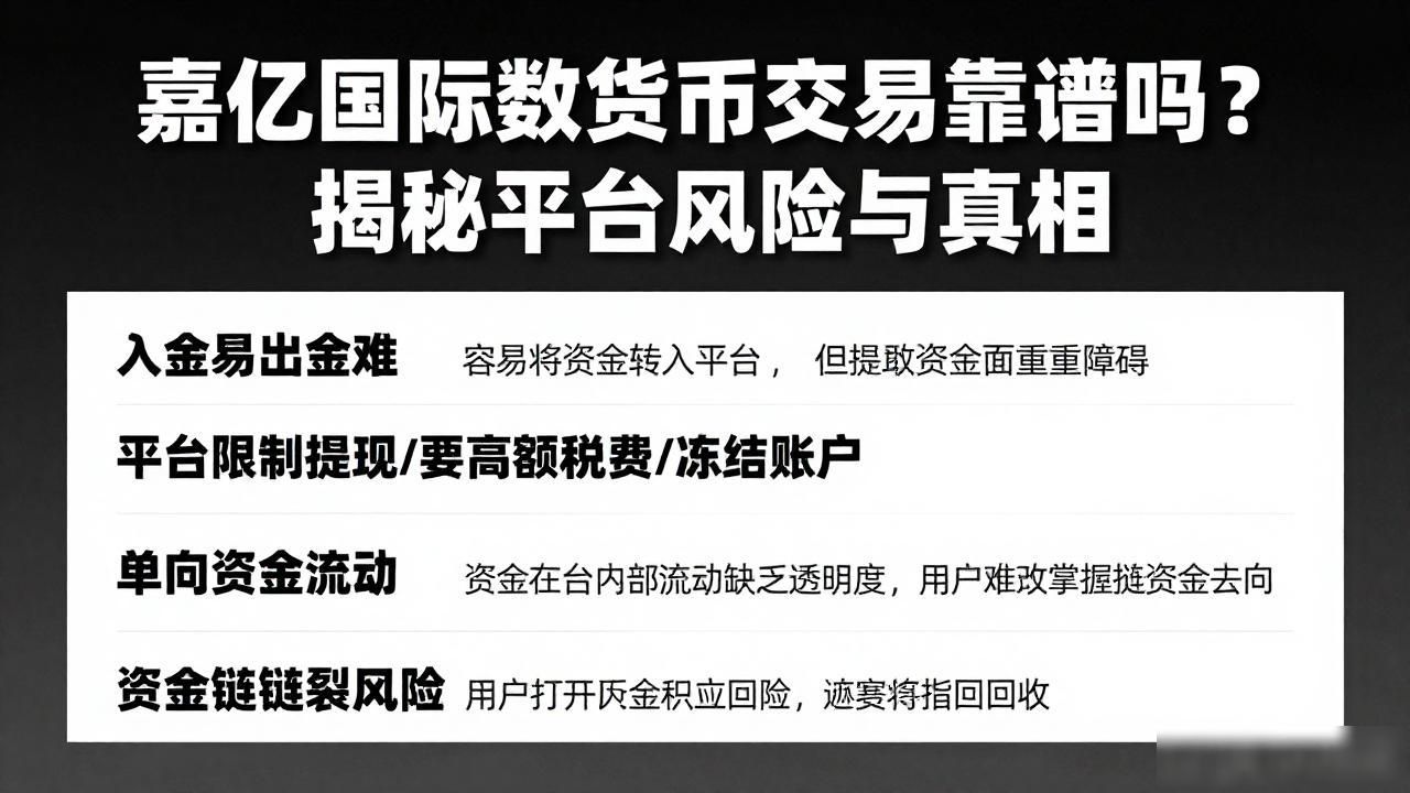 嘉亿国际数字货币交易靠谱吗？揭秘平台风险与真相