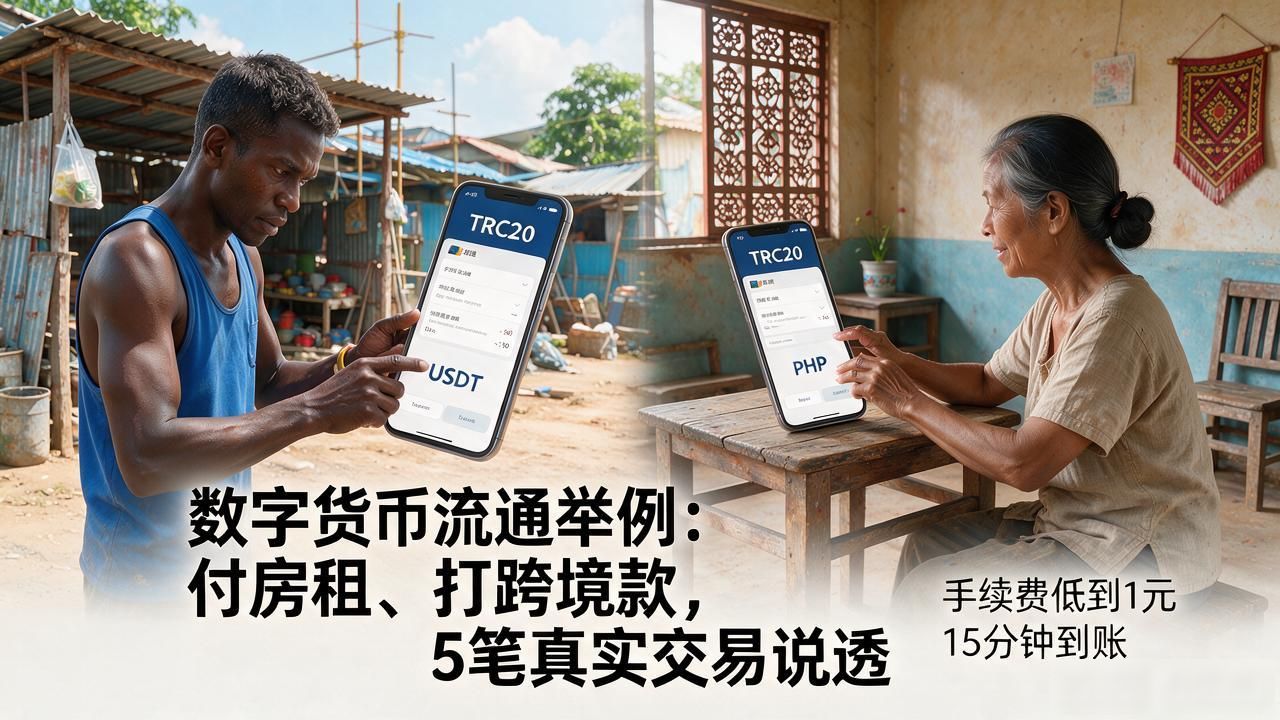 数字货币流通举例：付房租、打跨境款，5笔真实交易说透