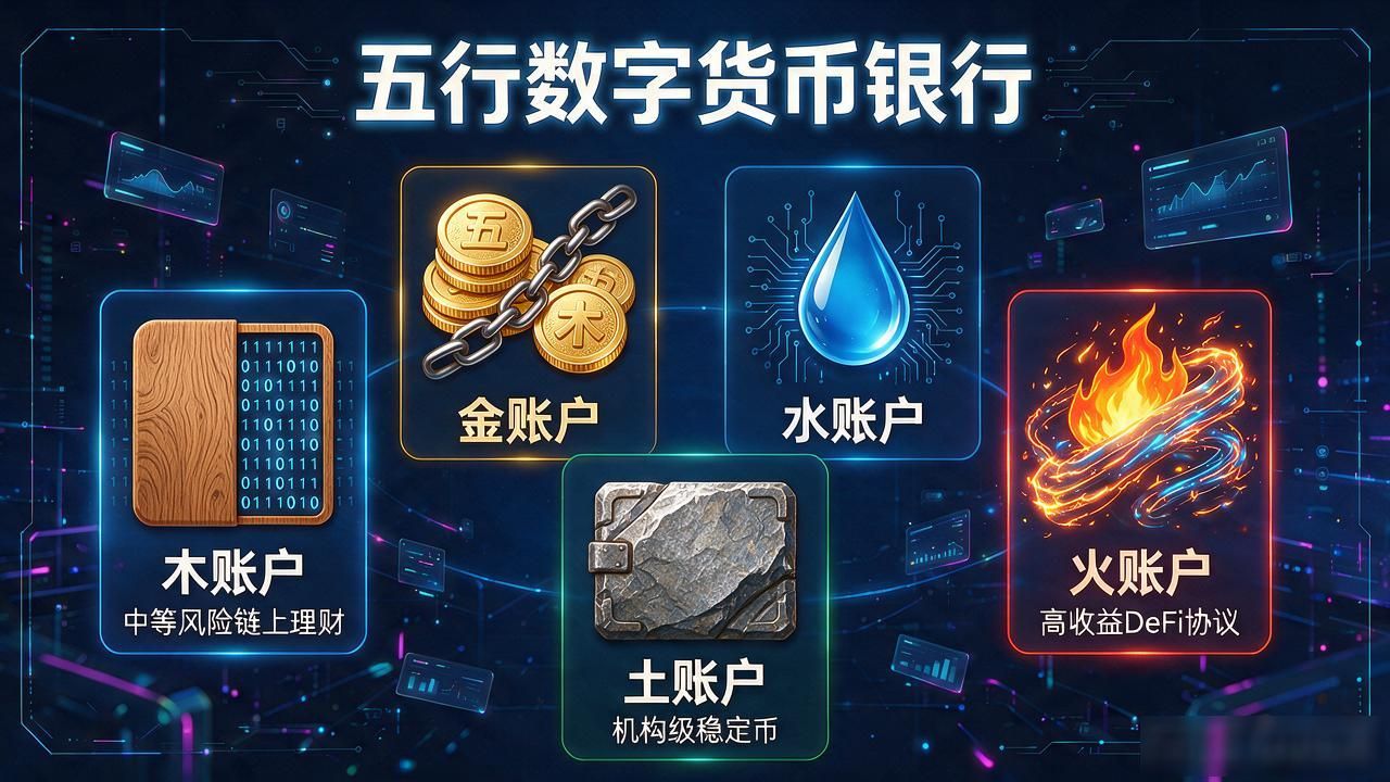 五行数字货币银行把钱包分成金木水火土五份，普通人能不能用