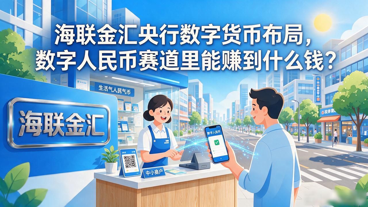 海联金汇央行数字货币布局，数字人民币赛道里能赚到什么钱