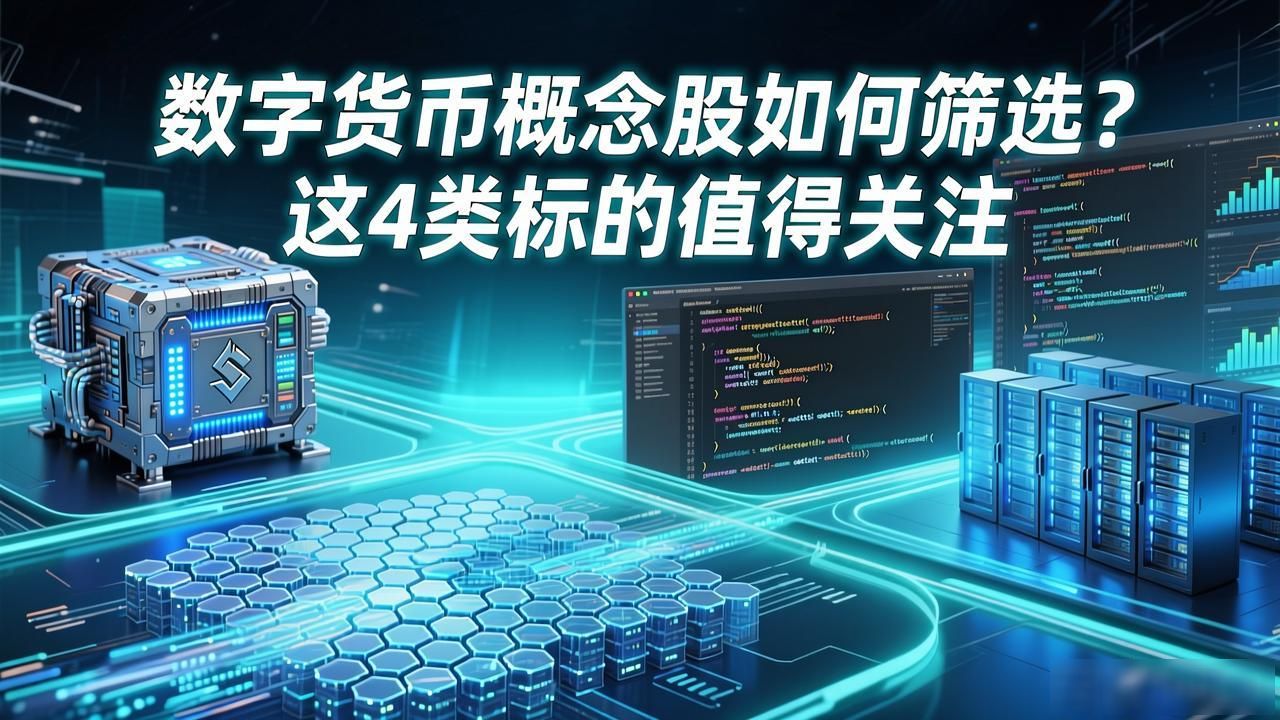 数字货币概念股如何筛选？这4类标的值得关注