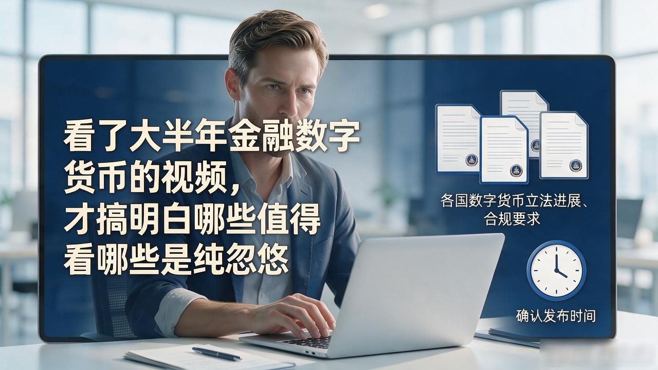 看了大半年金融数字货币的视频，才搞明白哪些值得看哪些是纯忽悠