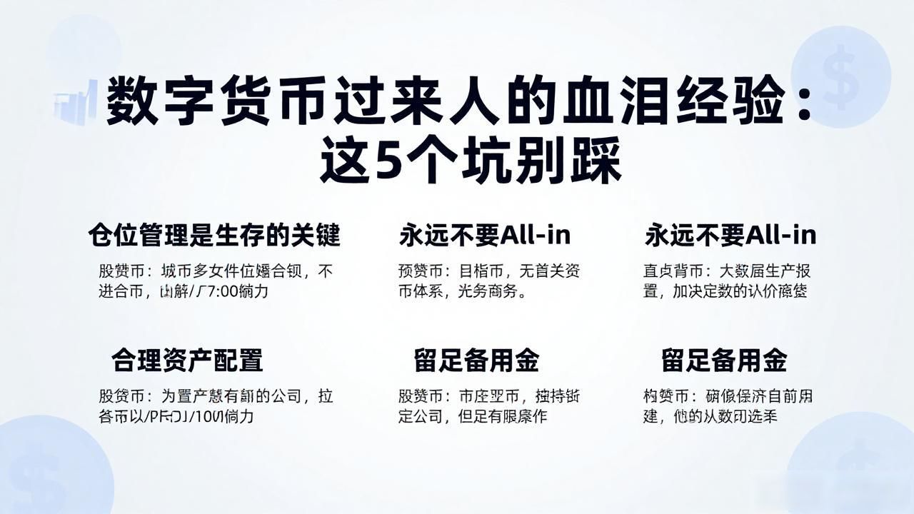 数字货币过来人的血泪经验：这5个坑别踩