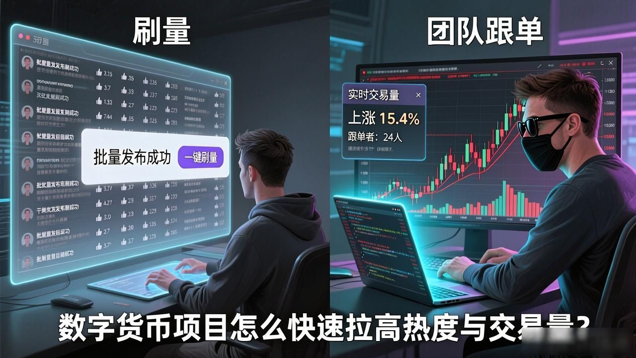 数字货币项目怎么快速拉高热度与交易量？