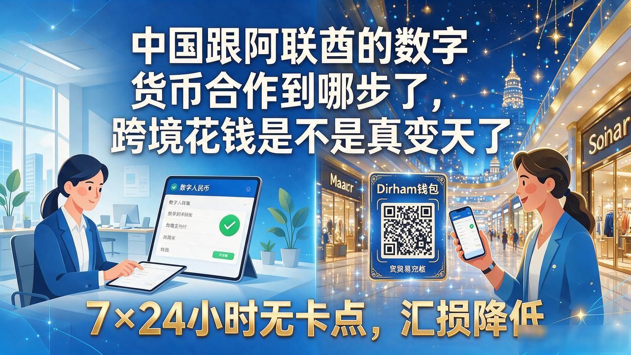 中国跟阿联酋的数字货币合作到哪步了，跨境花钱是不是真变天了