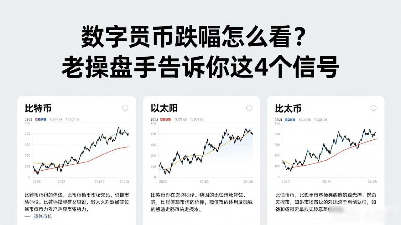 数字货币跌幅怎么看?老操盘手告诉你这4个信号