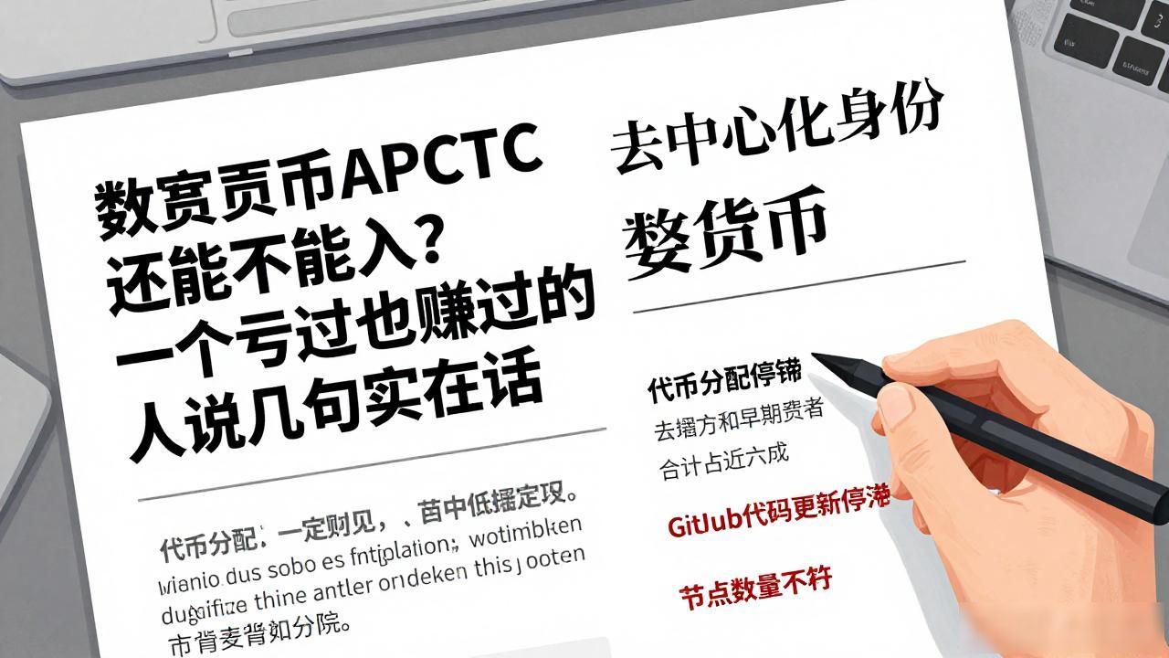 数字货币apctc还能不能入？一个亏过也赚过的人说几句实在话