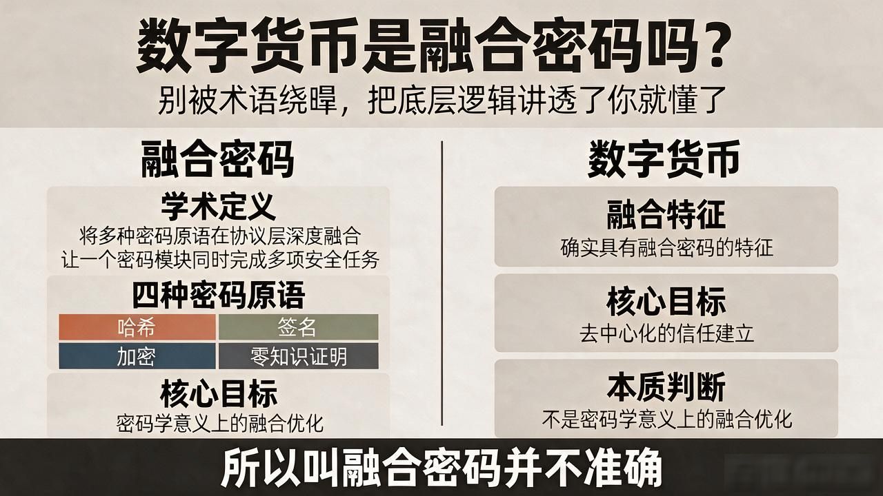 数字货币是融合密码吗？别被术语绕晕，把底层逻辑讲透了你就懂了