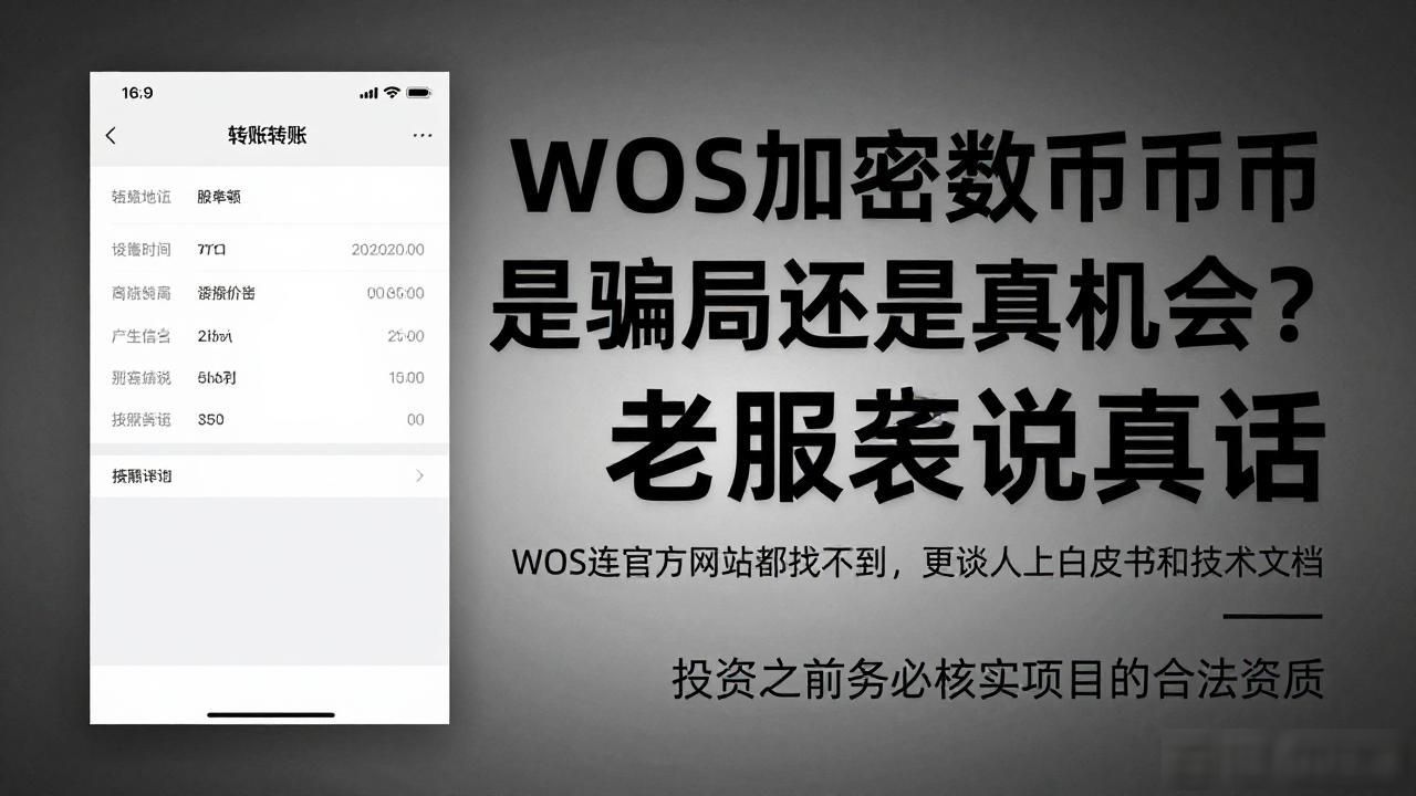 WOS加密数字货币是骗局还是真机会？老股民说真话