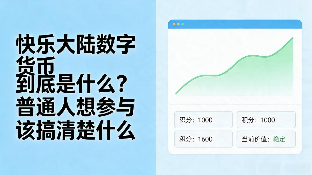 快乐大陆数字货币到底是什么？普通人想参与该搞清楚什么