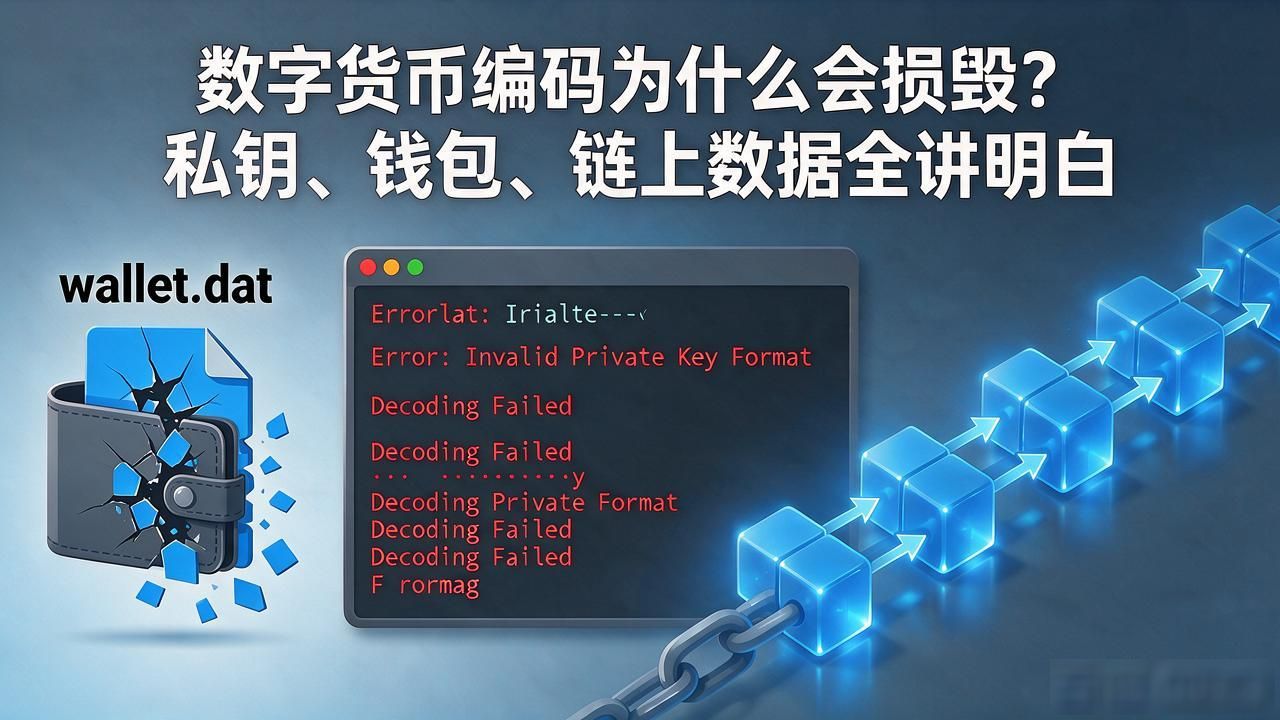数字货币编码为什么会损毁？私钥、钱包、链上数据全讲明白