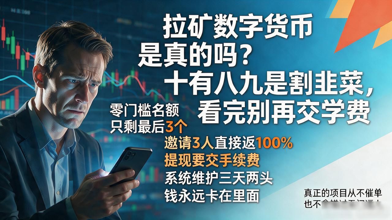 拉矿数字货币是真的吗？十有八九是割韭菜，看完别再交学费