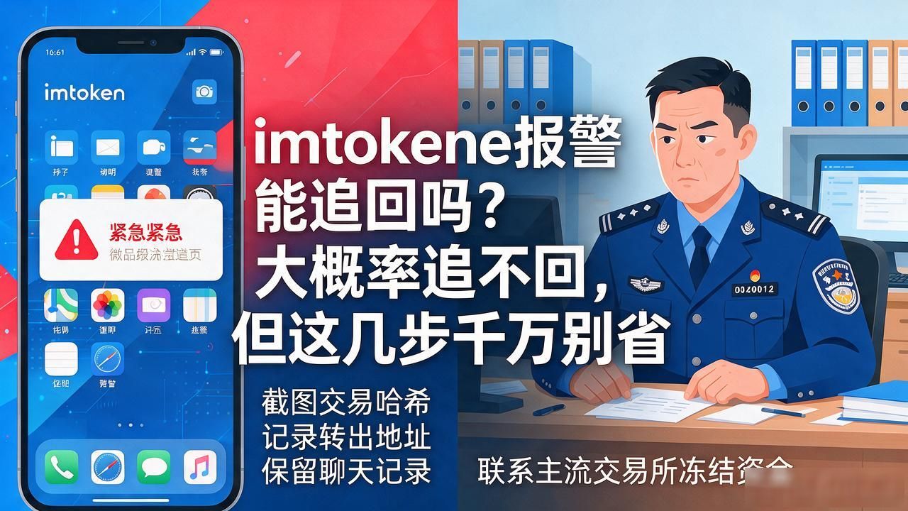 imtoken报警能追回吗？大概率追不回，但这几步千万别省