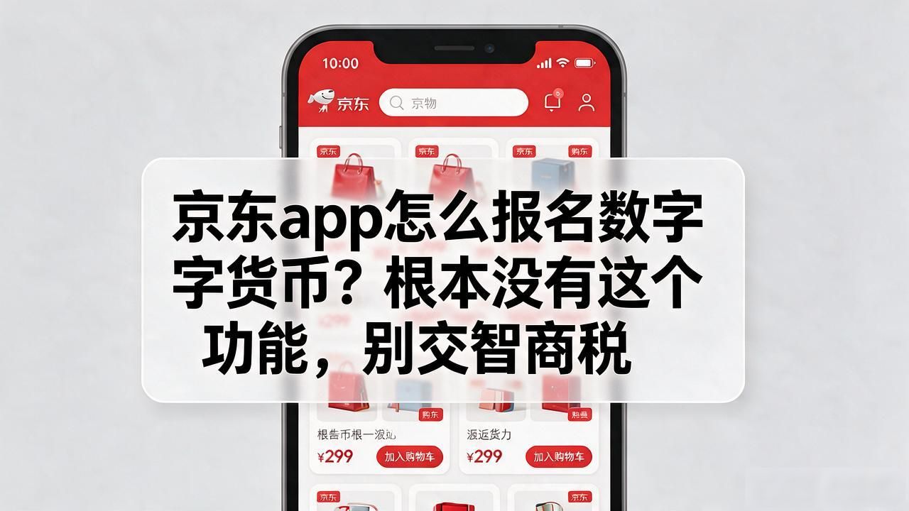 京东app怎么报名数字货币？根本没有这个功能，别交智商税