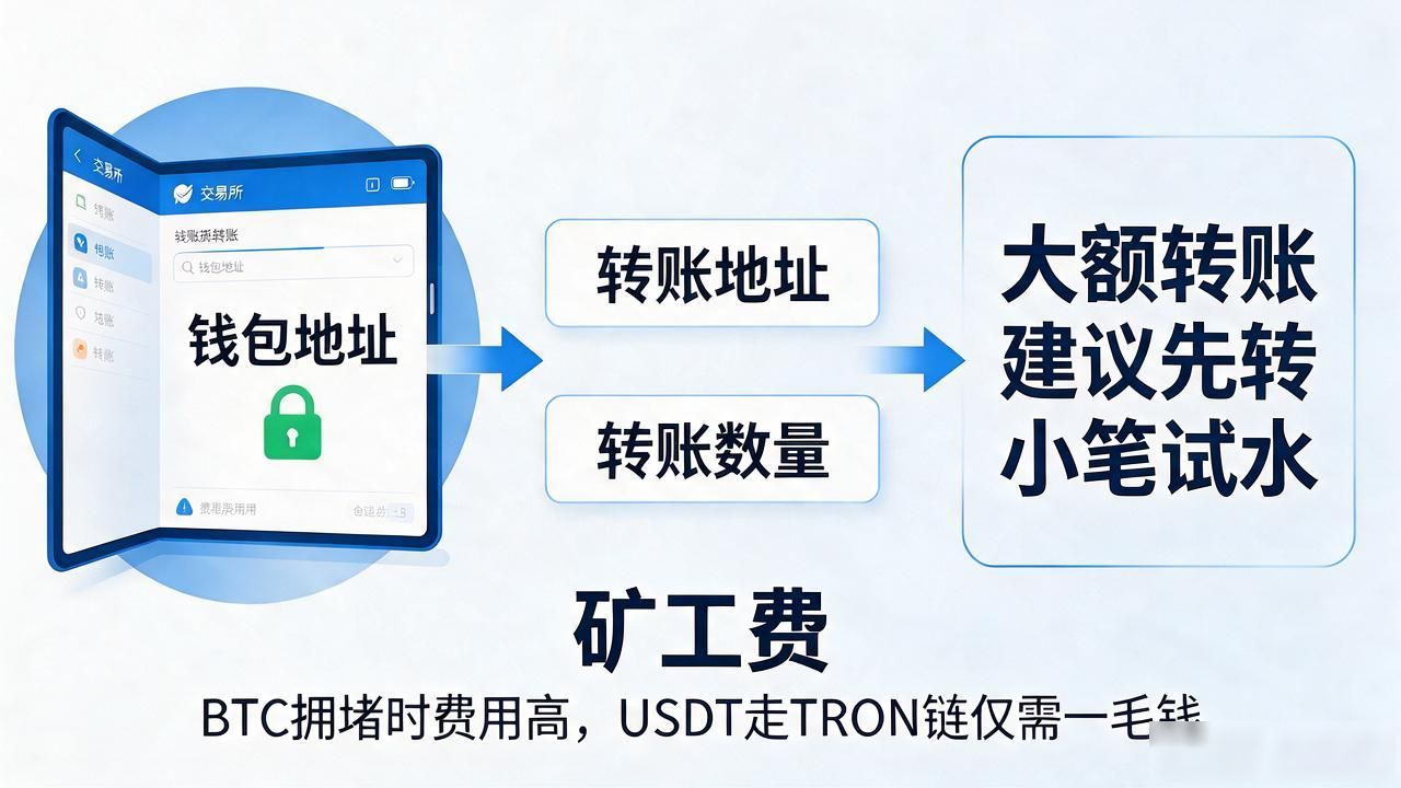 数字货币转给别人，地址、链、矿工费三步别搞混了
