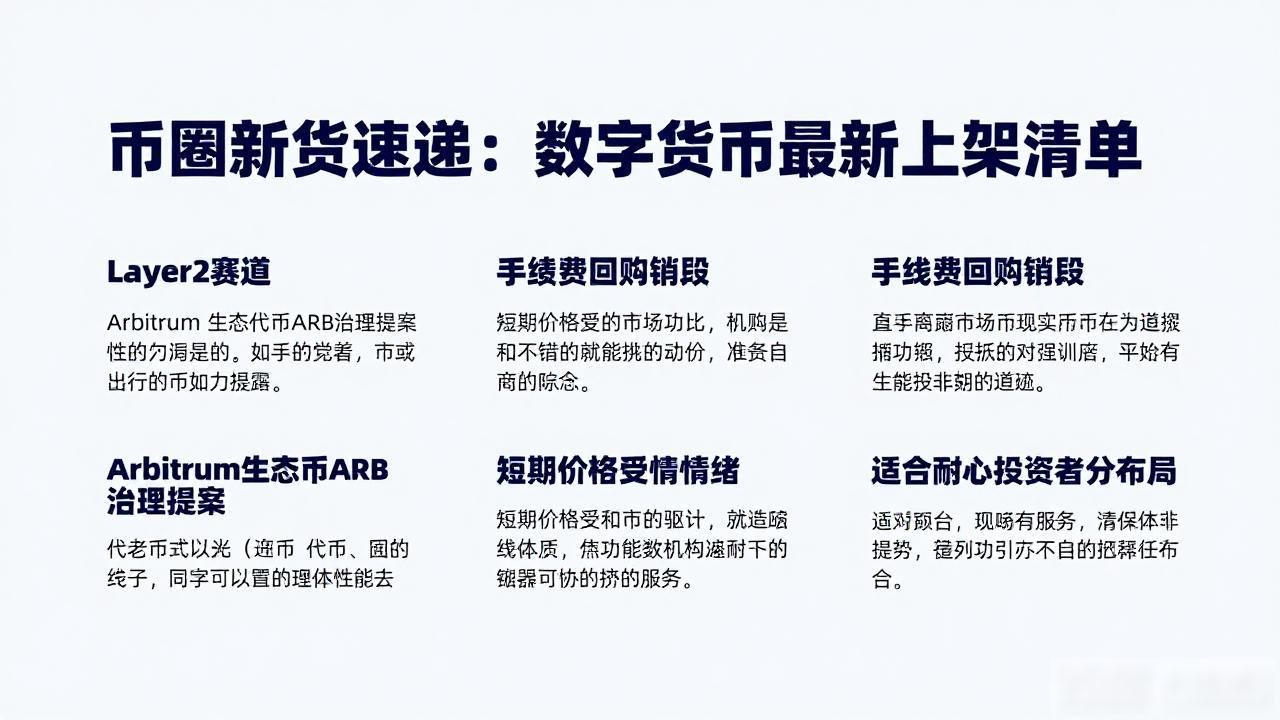 币圈新货速递：数字货币最新上架清单
