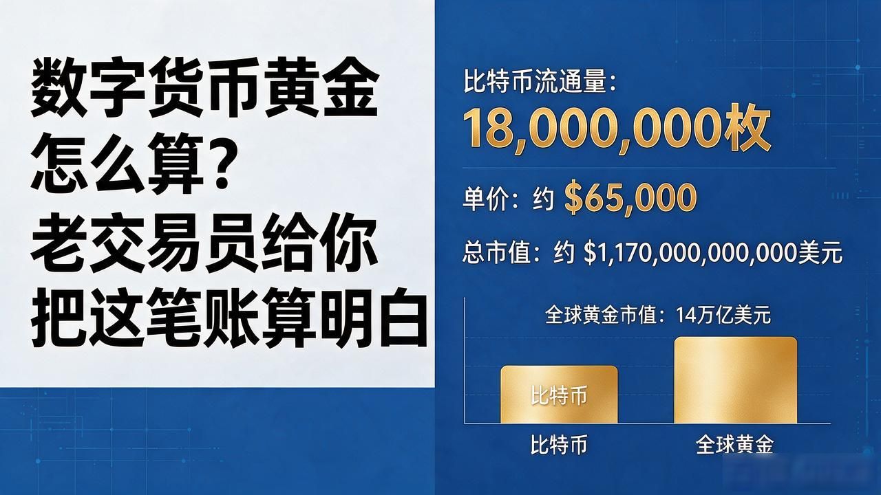 数字货币黄金怎么算？老交易员给你把这笔账算明白