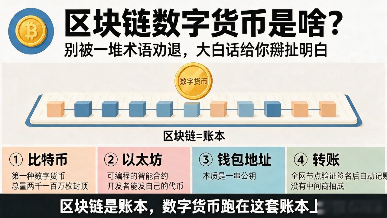 区块链数字货币是啥？别被一堆术语劝退，大白话给你掰扯明白