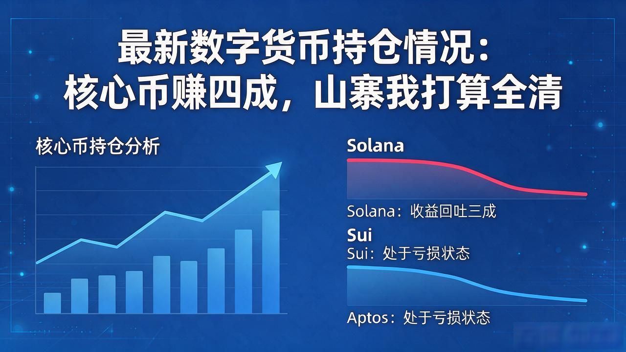 最新数字货币持仓情况：核心币赚四成，山寨我打算全清