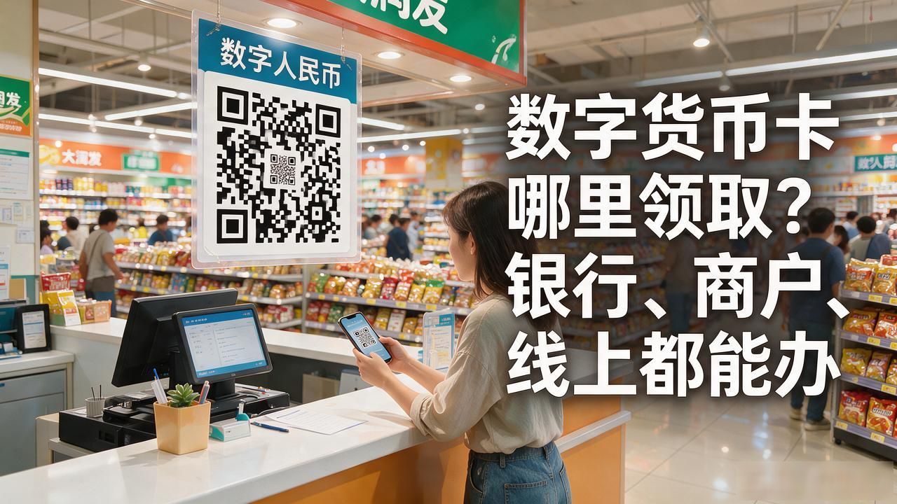数字货币卡哪里领取?银行、商户、线上都能办,这篇讲清楚了